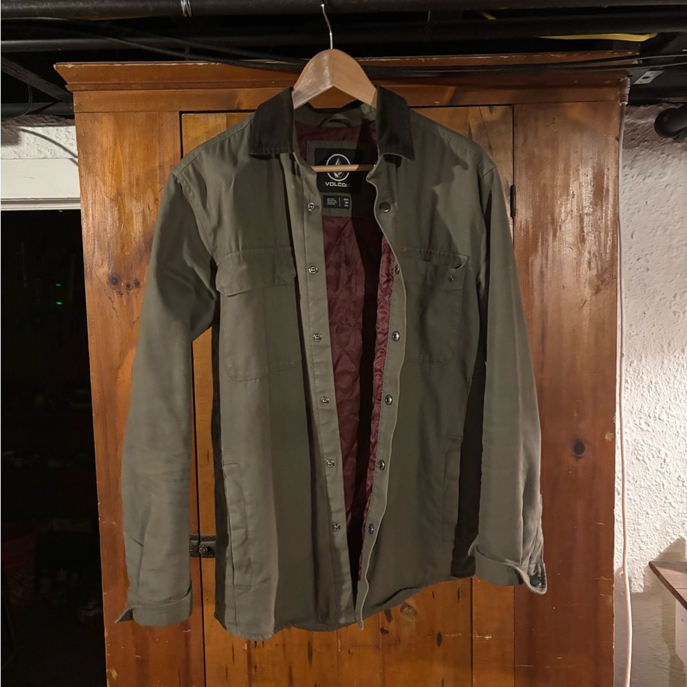 Olive Green Volcom Shirt Jacket